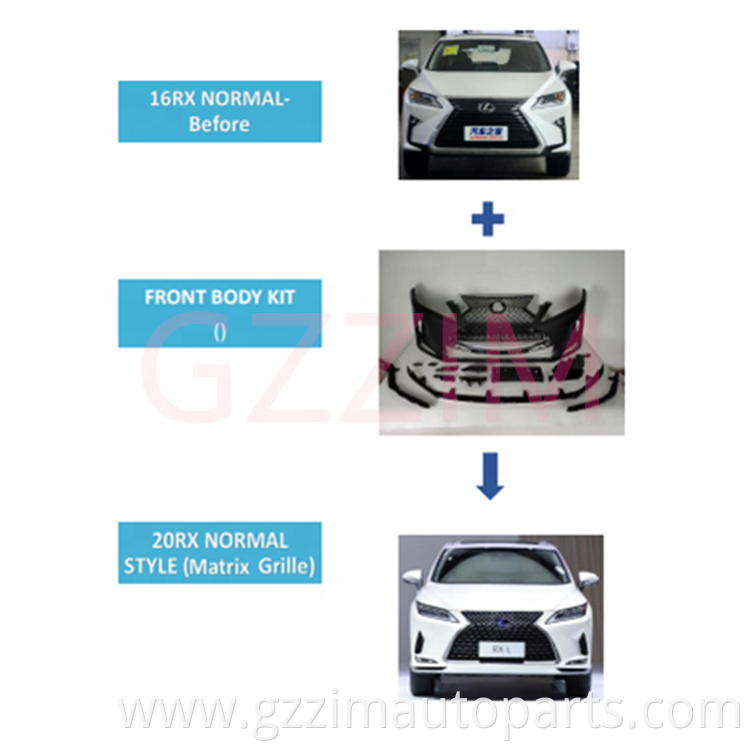 Car Accessories Front Body kit For Lexus RX 2016 to 2020 Normal Style(Matrix Grille)